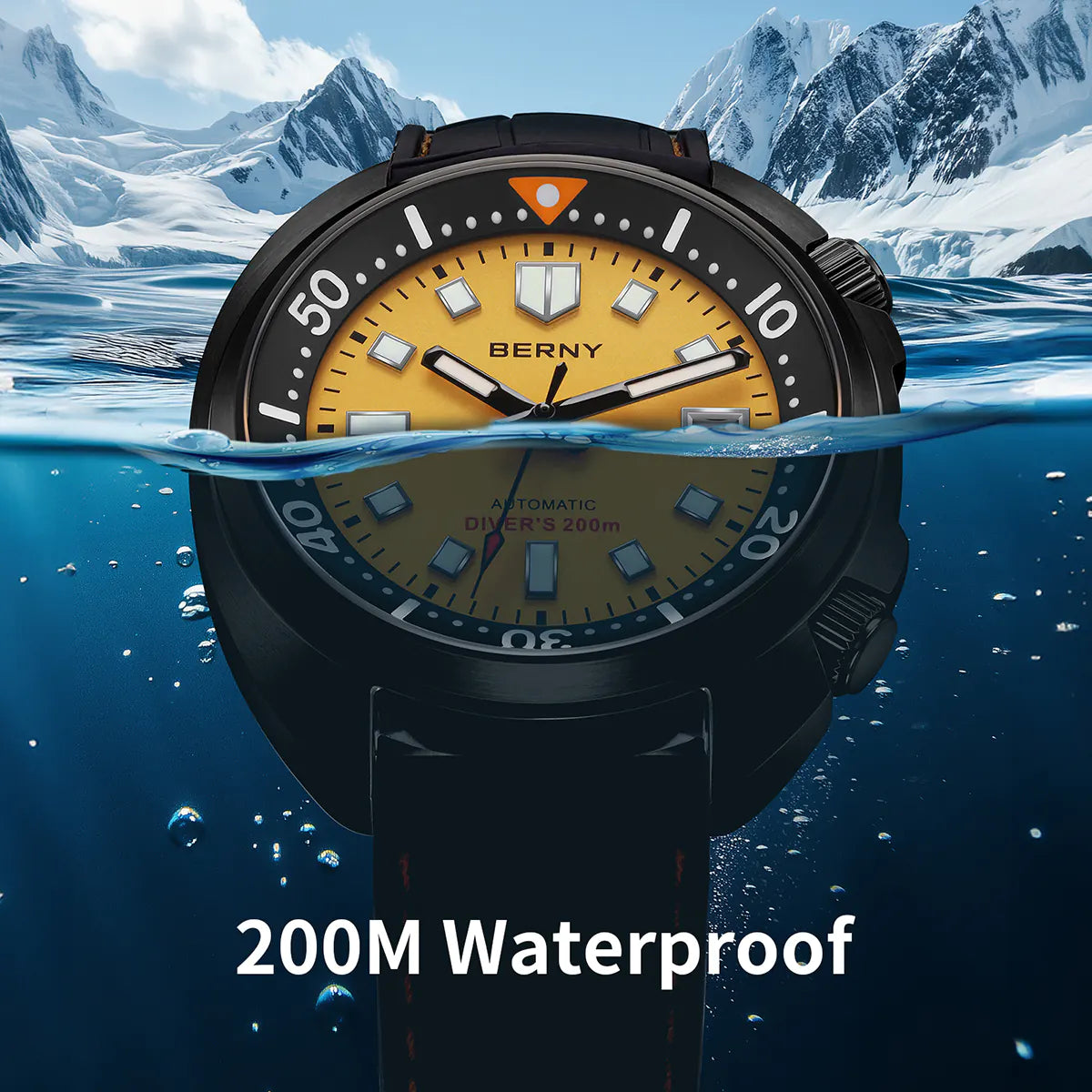 Compressor Stylewatch BERNY-Men Automatic Compressor-style Diver Watch V2 -AM1970M-BLK ...