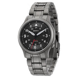 The Berny watch showcases a sleek titanium band and a sophisticated black dial. It features both 12-hour and 24-hour markers along with luminous hands for optimal readability. This watch combines modern elegance with durable functionality, ideal for any occasion.