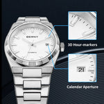 3D hour-markers; calendar aperture