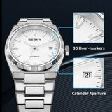 3D hour-markers; calendar aperture