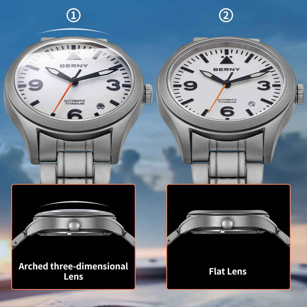 arched three dimensional lens/ flat lens