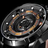 Men's Skeleton Mechanical Watch | Automatic Luxury Timepiece-AM198M-BLK