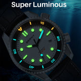 BERNY - Herren-Taucheruhr mit automatischer Leuchtfunktion - AM126VM