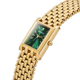 Berny-Reloj de oro cuadrado de cuarzo para mujer-2166L
