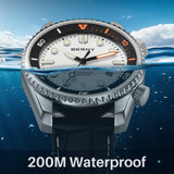 BERNY - Herren-Taucheruhr mit automatischer Leuchtfunktion - AM126VM