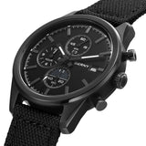 BERNY-Men Quartz Black Chronograph Watch-2826M-BLK