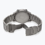 BERNY Titanium Automatic Watch Back Cover, Model AMT163MS, Full Titanium Band with Double Secured Folding Buckle