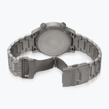 BERNY Titanium Automatic Watch Back Cover, Model AMT163MS, Full Titanium Band with Double Secured Folding Buckle