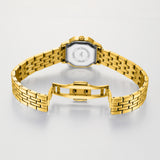 BERNY-Damen Quarz Quadrat Gold Uhr-2166L 