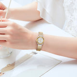 BERNY-Damen Quarz Keramik Gold Uhr-2010L 