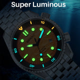 BERNY - Herren-Taucheruhr mit automatischer Leuchtfunktion - AM126VM