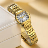BERNY-Damen Quarz Quadrat Gold Uhr-2166L 
