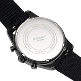 BERNY-Men Quartz Black Chronograph Watch-2826M-BLK