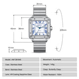 Reloj de negocios cuadrado de cuarzo Berny-Men-2635M