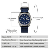 BERNY-Men Quartz Titanium Dress Watch-T2597M