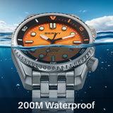 BERNY - Herren-Taucheruhr mit automatischer Leuchtfunktion - AM126VM