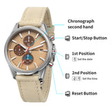 BERNY-Men Quartz Black Chronograph Watch-2826M-SAN