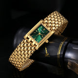 Berny-Reloj de oro cuadrado de cuarzo para mujer-2166L