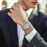 Reloj de negocios cuadrado de cuarzo Berny-Men-2635M