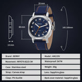 BERNY-Men Automatic Cushion Shaped Dress Watch-AM133V