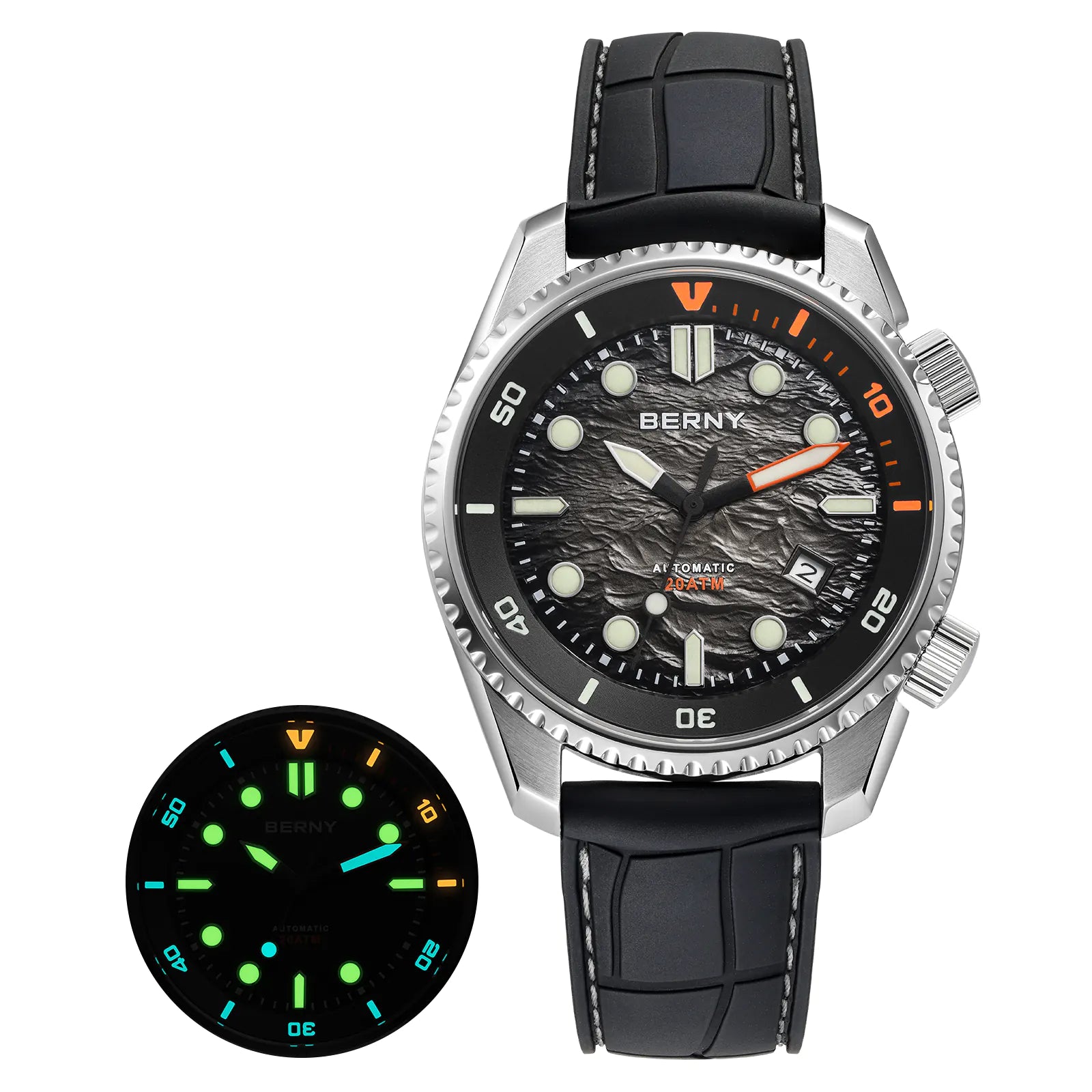 BERNY-Men Automatic Diver Watch-AM155M