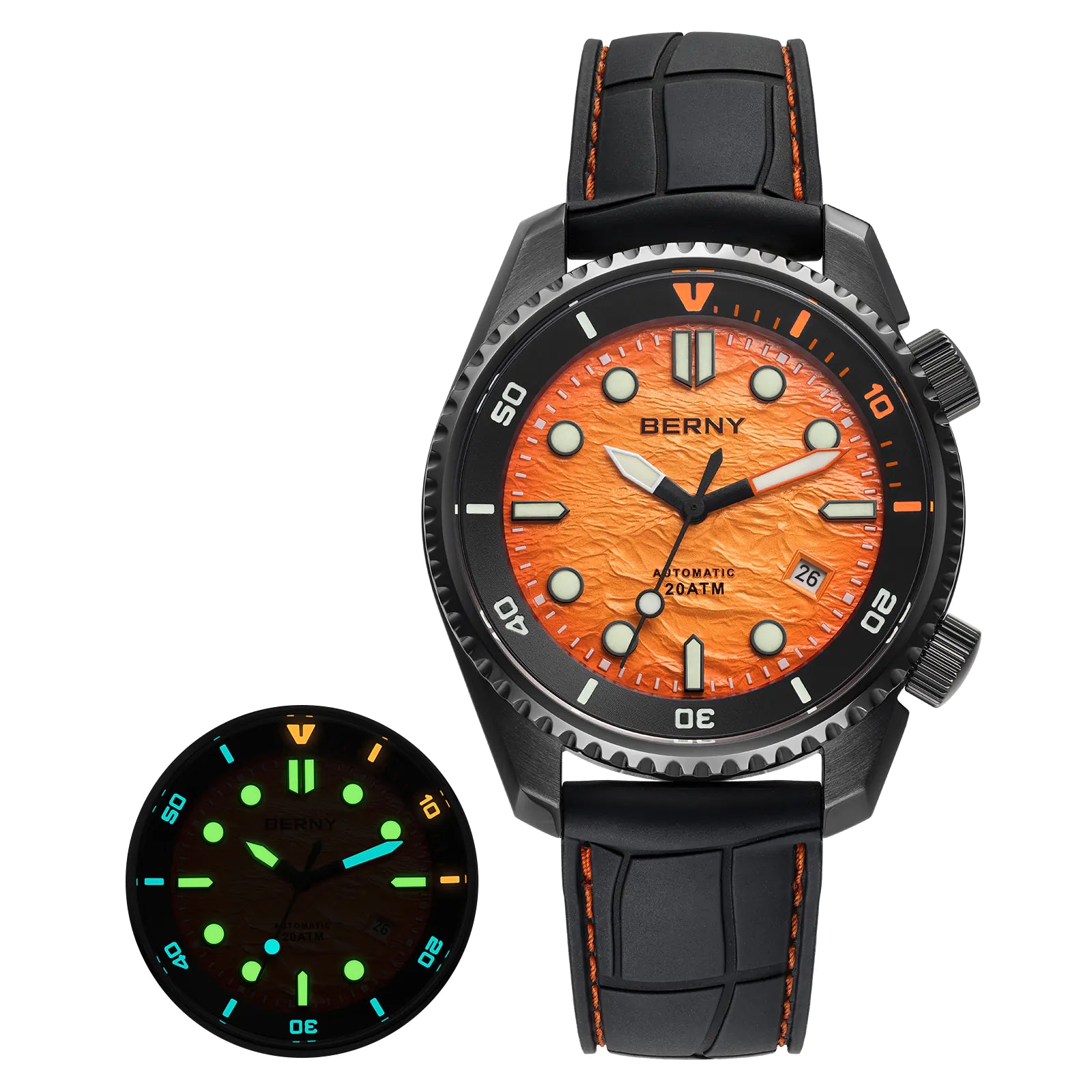 BERNY-Men Automatic Diver Watch-AM155M