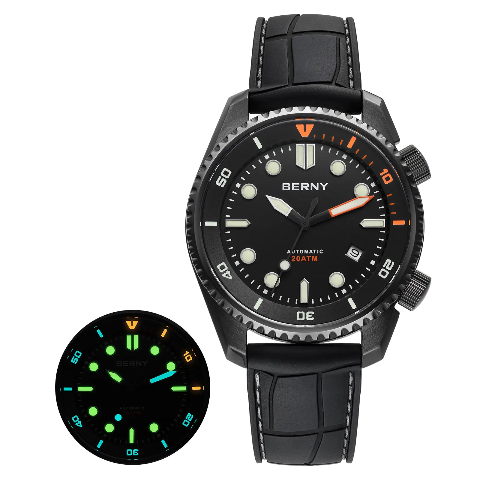 BERNY-Men Automatic Diver Watch-AM155M