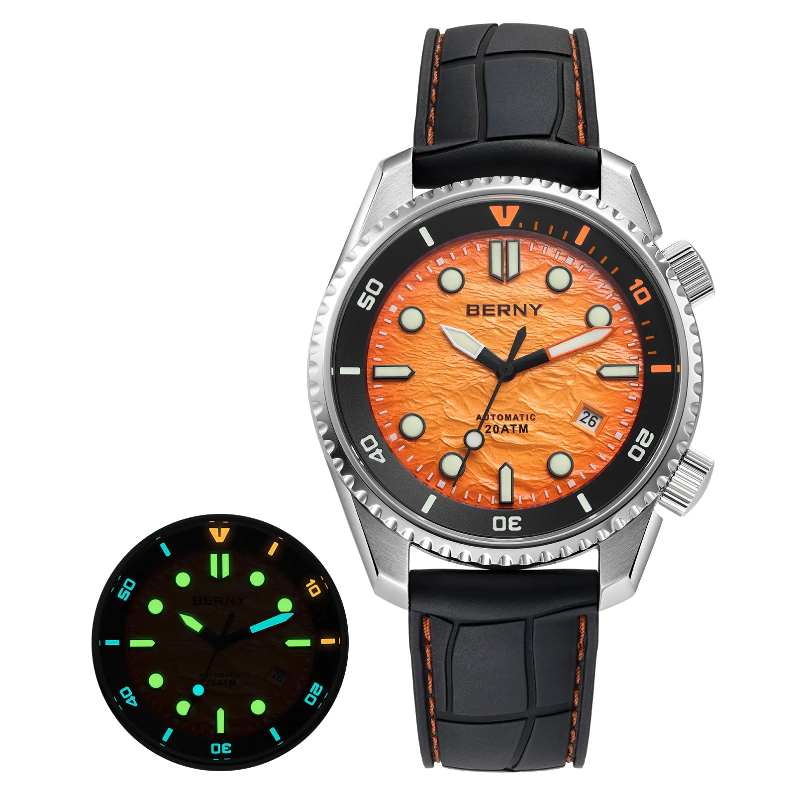 BERNY-Men Automatic Diver Watch-AM155M