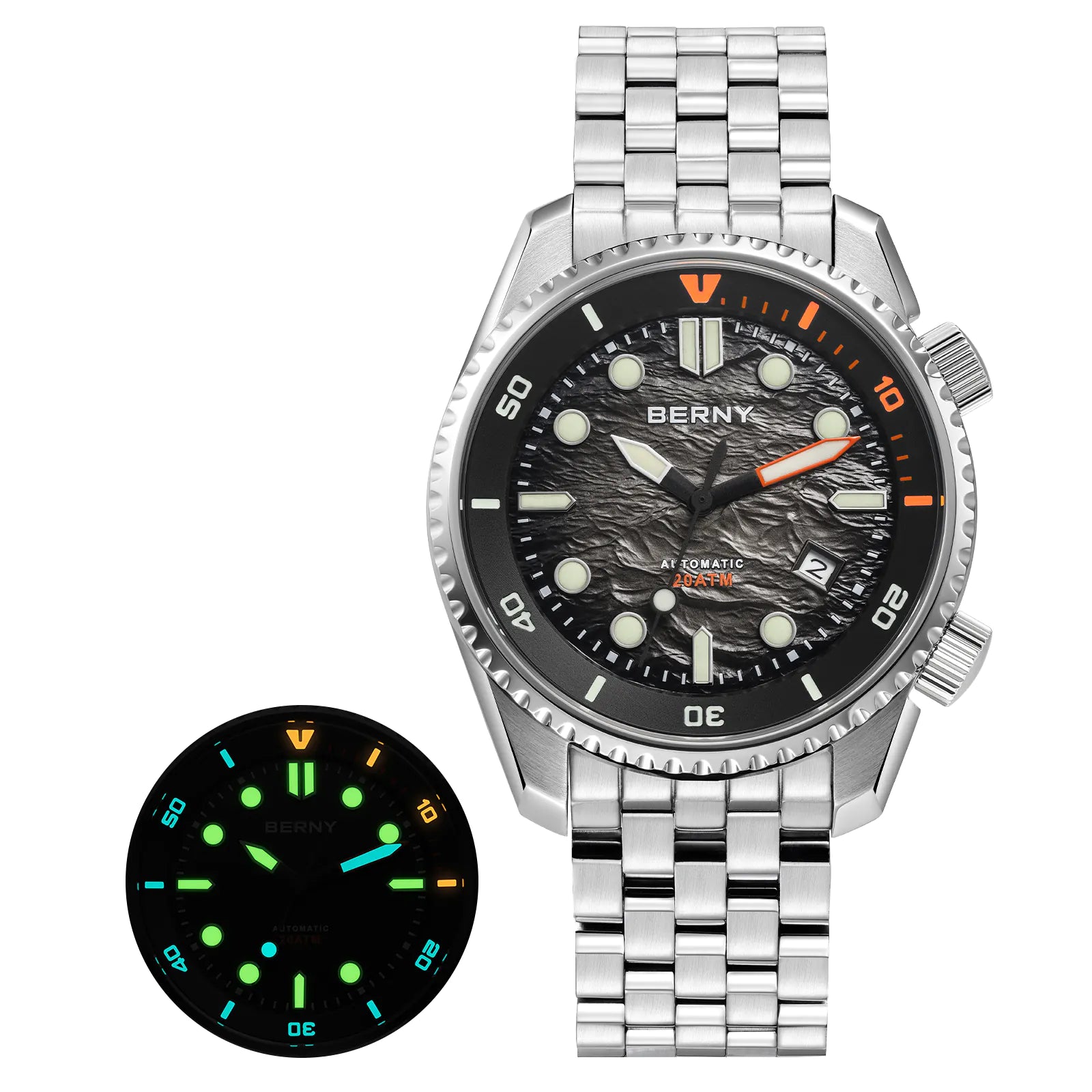 BERNY-Men Automatic Diver Watch-AM155MS