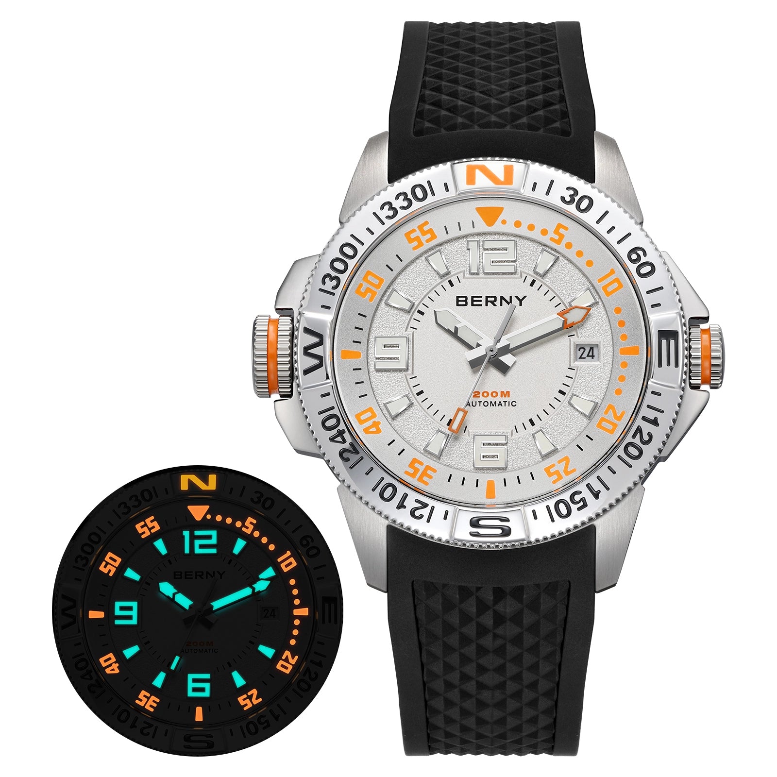 BERNY-Men Automatic Diver Watch-AM162M