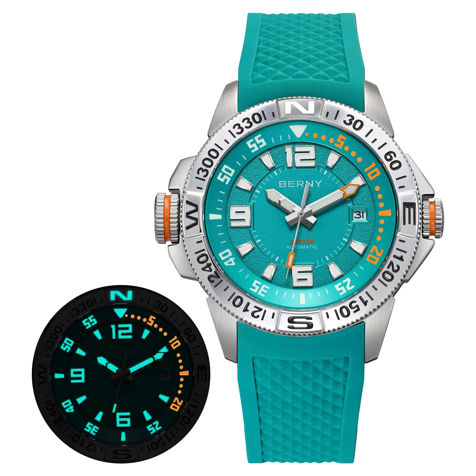 BERNY-Men Automatic Diver Watch-AM162M