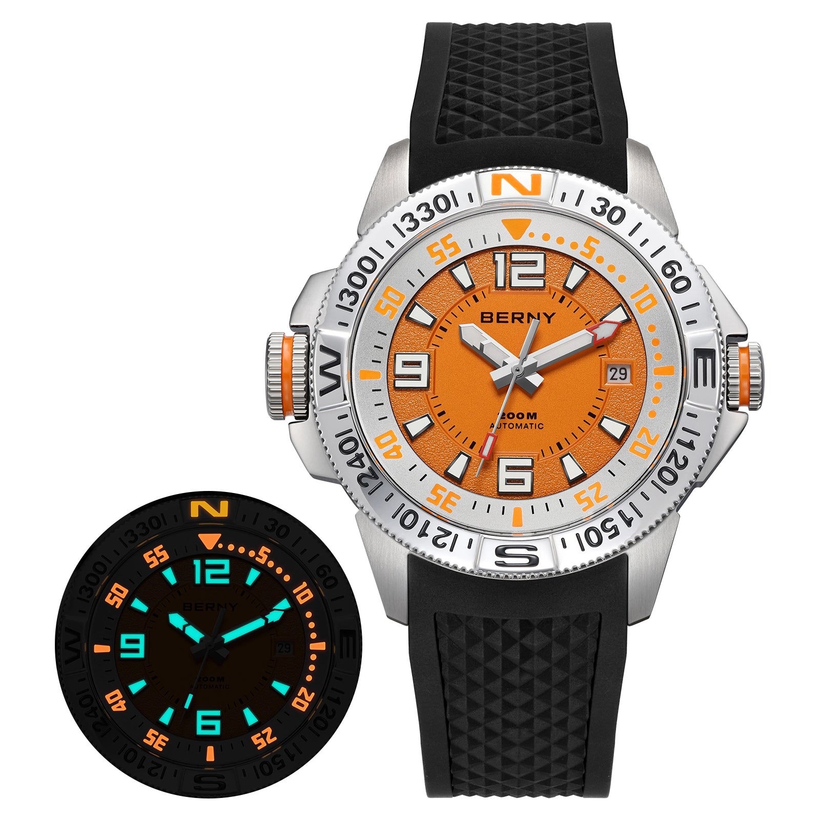 BERNY-Men Automatic Diver Watch-AM162M
