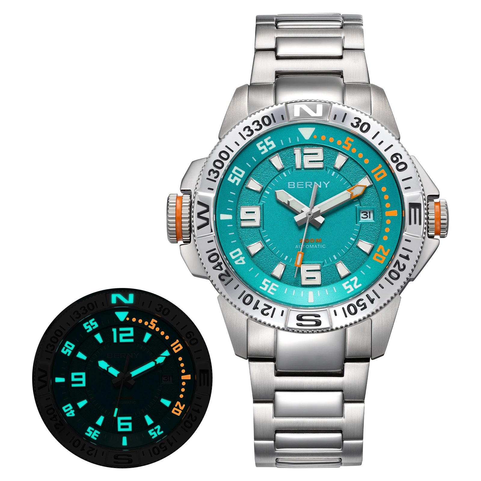 BERNY-Men Automatic Diver Watch-AM162MS