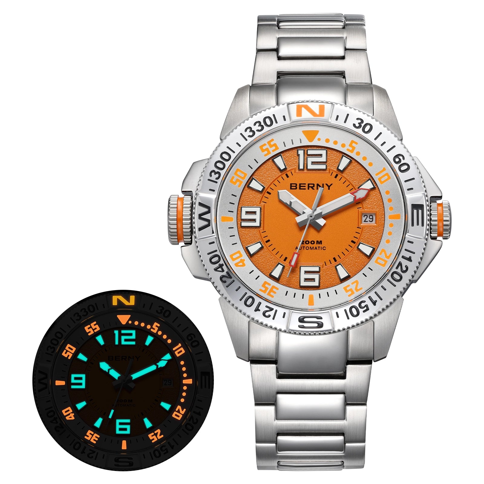 BERNY-Men Automatic Diver Watch-AM162MS