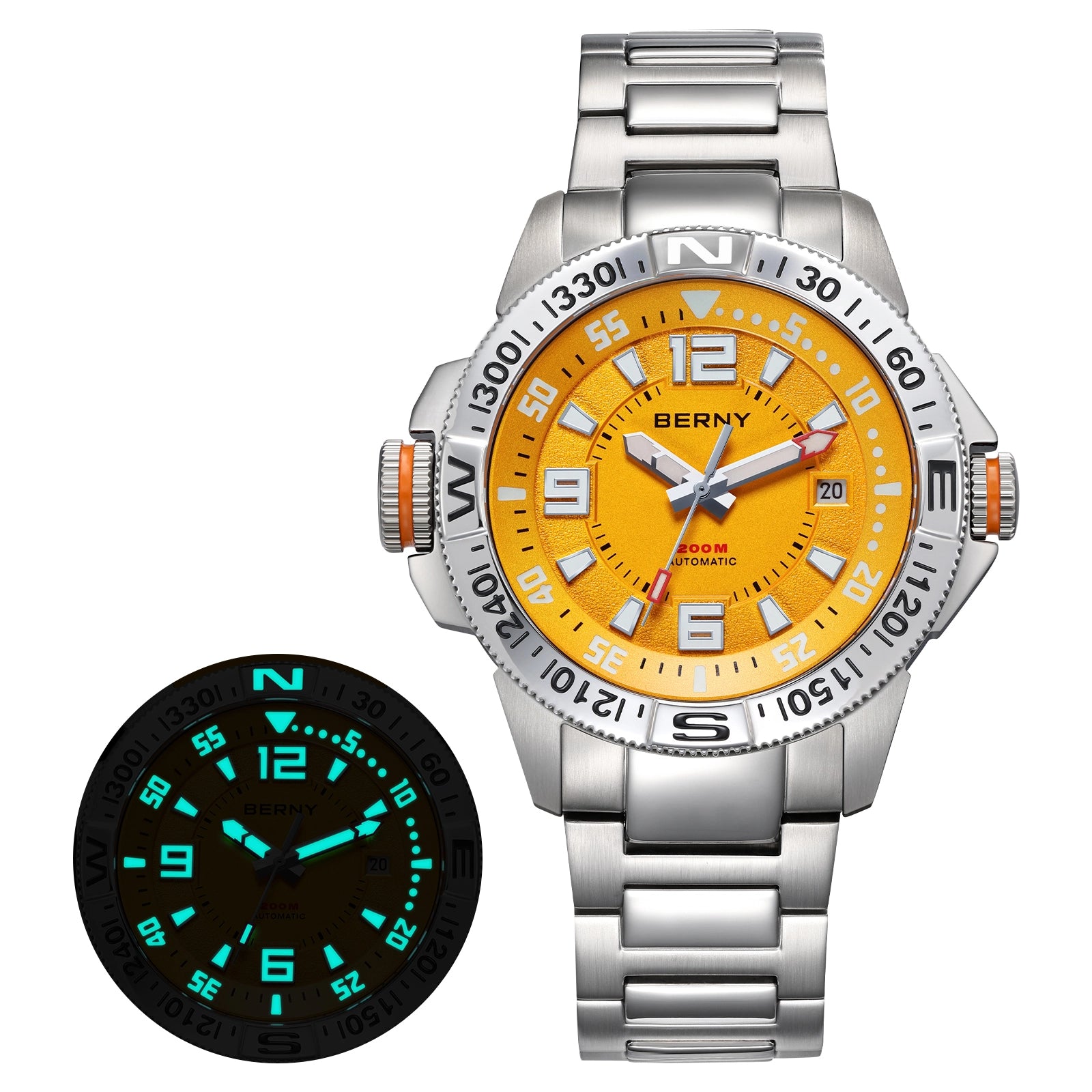 BERNY-Men Automatic Diver Watch-AM162MS