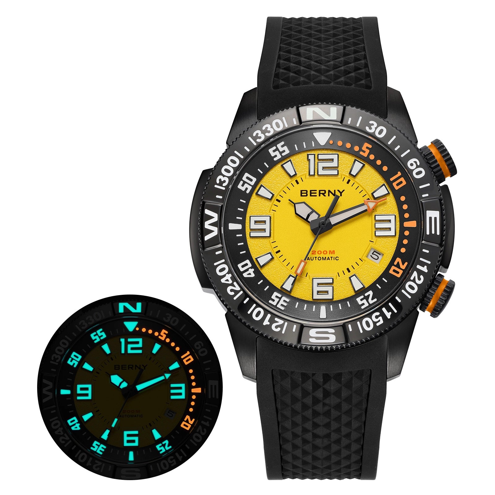 BERNY-Men Automatic Diver Watch-AM164M