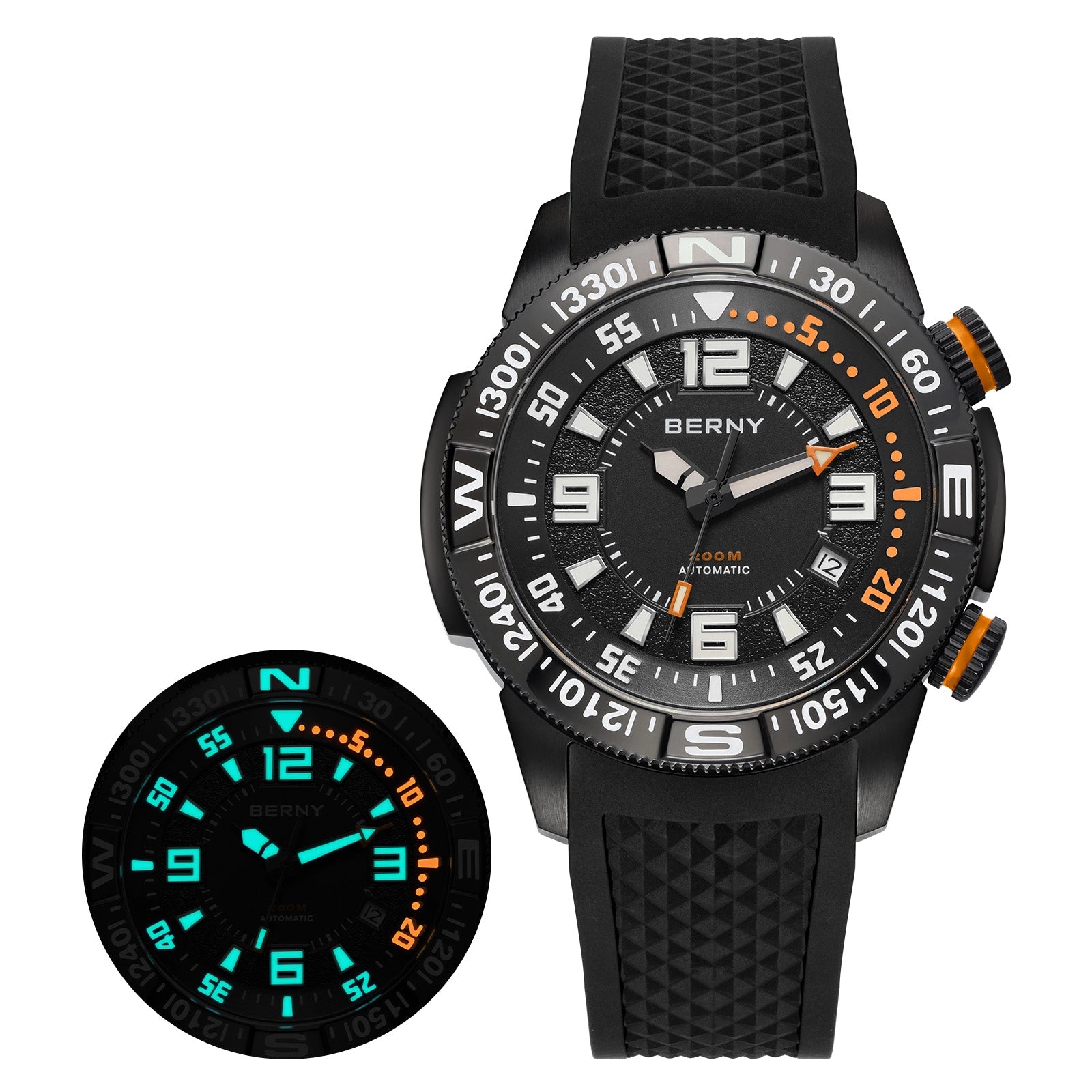 BERNY-Men Automatic Diver Watch-AM164M