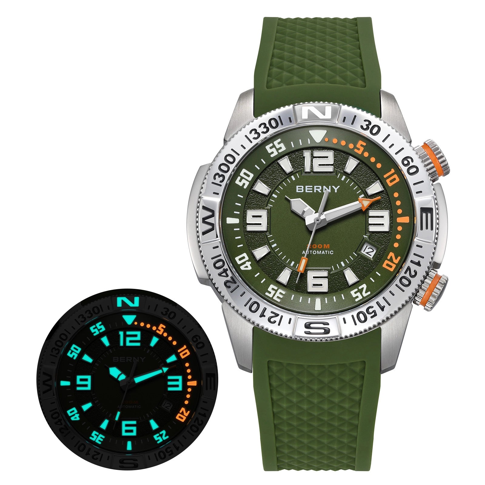 BERNY-Men Automatic Diver Watch-AM164M