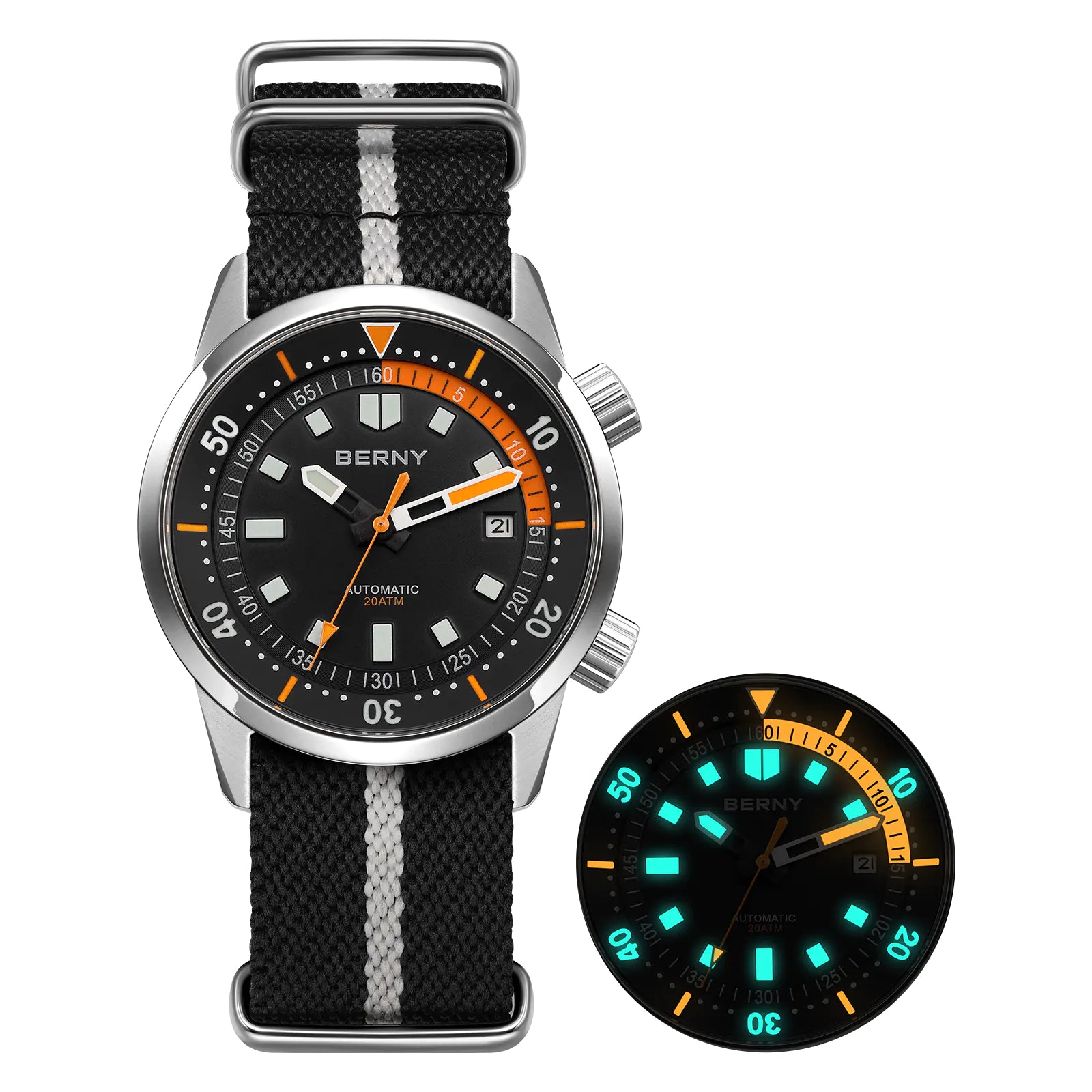 BERNY-Men Automatic Compressor Diver Watch V4-AM439MNY