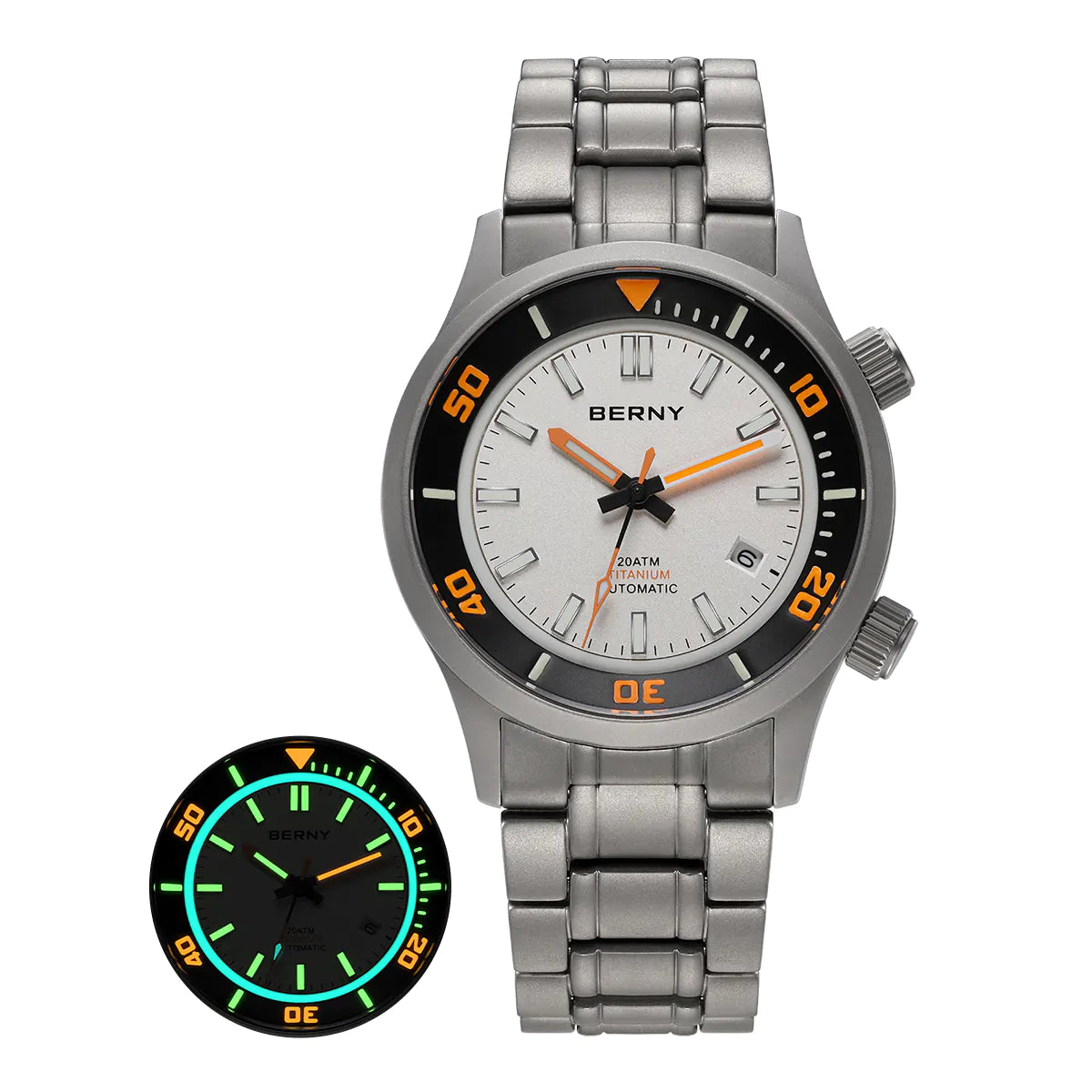 BERNY-Men Automatic Titanium Diver Watch-AMT149MS