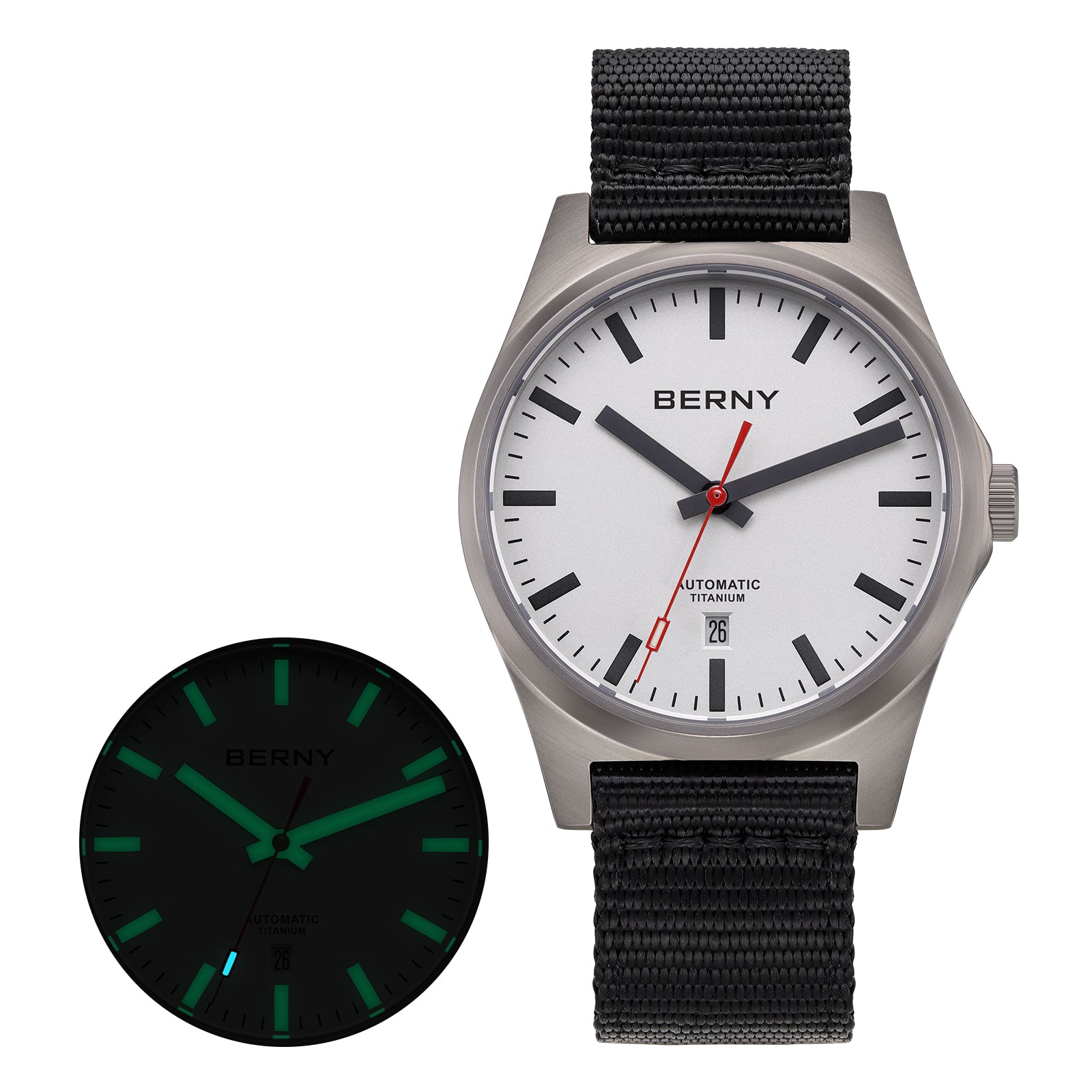 Đồng hồ BERNY-Men Automatic Titanium Railroad-AMT258M 
