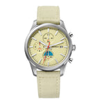BERNY Men's Sports Chronograph Watch, Cream Dial & Beige Nylon Strap, Date Display