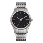 BERNY-Men Quartz Dress Watch-2621M-A | Stainless Steel Case | Black Dial | Stainless Steel Strap