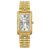 BERNY-Herren Quarz Quadrat Gold Uhr-2934 