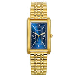 BERNY-Herren Quarz Quadrat Gold Uhr-2934 