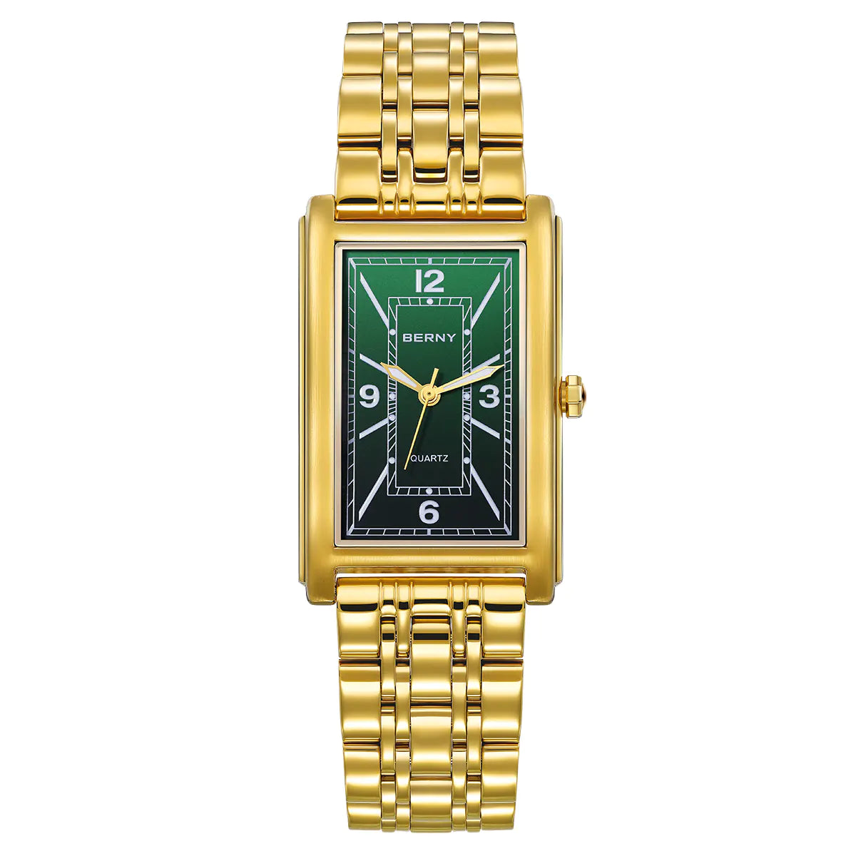 BERNY-Men Quartz Square Gold Watch-2934