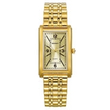 BERNY-Herren Quarz Quadrat Gold Uhr-2934 