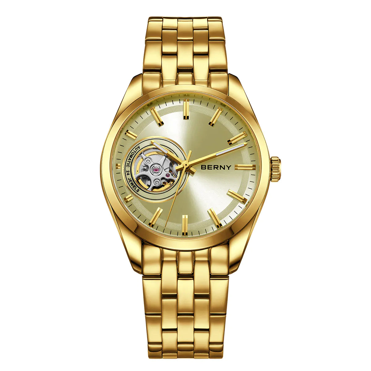BERNY-Men Automatic Gold Classic Watch-AM179M-Y