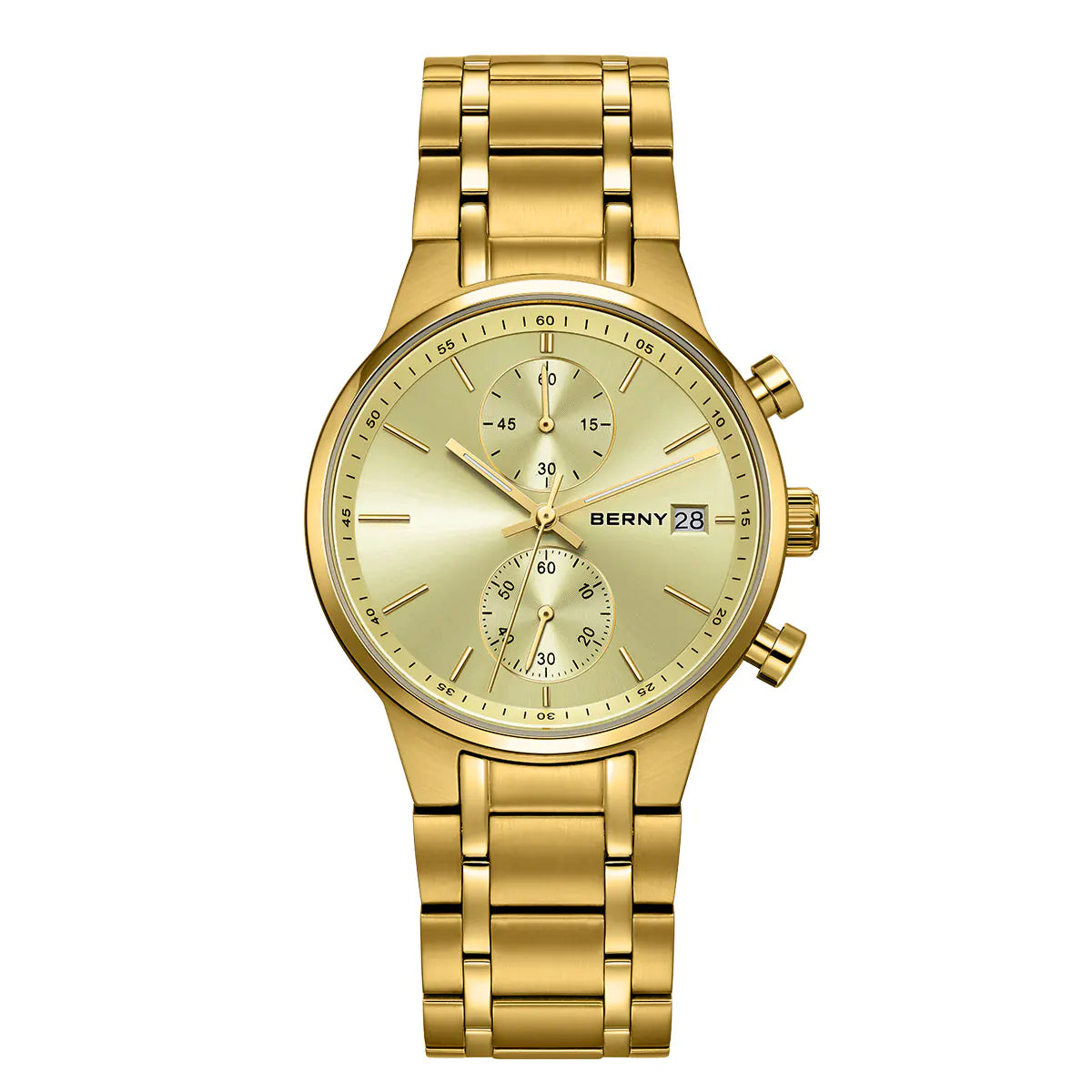 BERNY-Men Quartz Gold Fashion Watch-2285VM