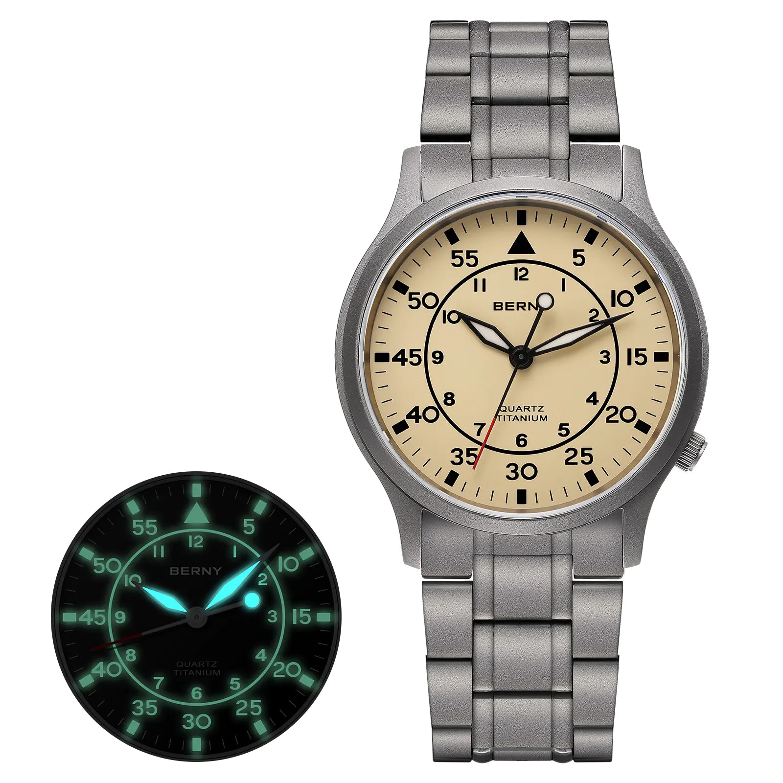 BERNY - Herren-Quarzuhr aus Titan - T2566MS 